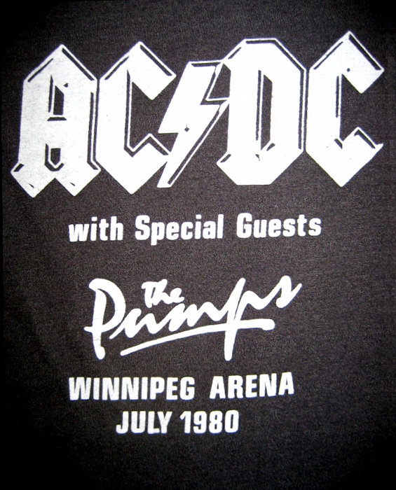 AC/DC and The Pumps T-Shirt
                              July 1980