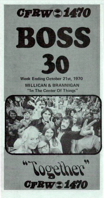 CFRW Boss 30 Chart
                              October 21, 1970 Cover Page