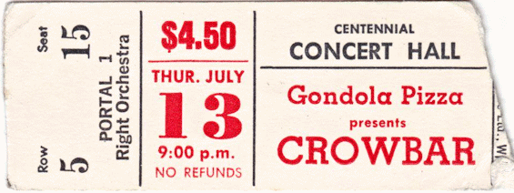Crowbar at
                              the Concert Hall in Winnipeg